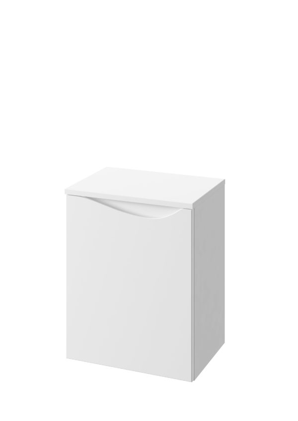 Zdjęcie Słupek niski Defra Murcia B40 biały połysk łezka lewy 41,2×51,6×29,8cm 144-B-04004