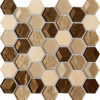Zdjęcie Mozaika ścienna Tubądzin Drops Stone Brown Hex 29,8x30cm MS-01-172-0275-0275-1-004