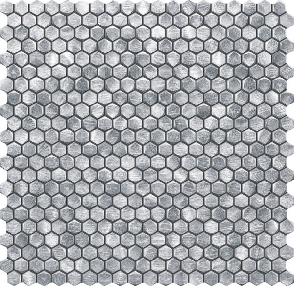 Zdjęcie Mozaika ścienna Tubądzin Drops Metal Silver Hex 30×30,2cm MS-01-172-0295-0290-1-014