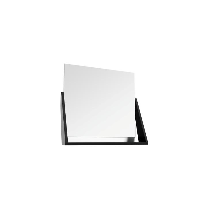 Lustro z Półką Defra Op-Arty L60 Biały Połysk, Czarny Mat 64,2×58,5×20 cm 215-L-06006