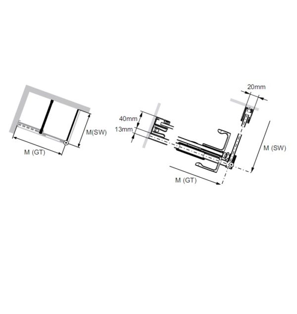 Zdjęcie Ścianka boczna Huppe Xtensa do Walk-In drzwi suwanych 1-częściowa ze stałym segmentem na wymiar XT0380.069.322 Anti-plaque