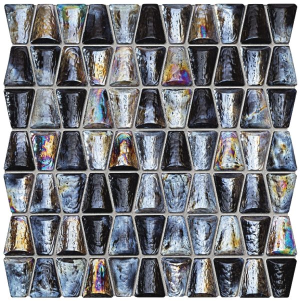 Zdjęcie Mozaika ścienna Tubądzin Drops glass grey 30,4×30,6