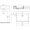 Zdjęcie Umywalka stawiana na blacie z konsolą łazienkową – 66×50 cm CDTS6U6S Deante Temisto