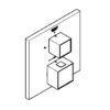 Zdjęcie GROHE Grohtherm Cube – bateria termostatyczna do obsługi dwóch wyjść wody 24154000