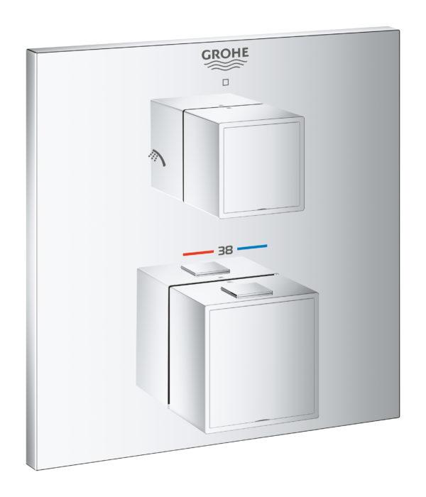 Zdjęcie GROHE Grohtherm Cube – bateria termostatyczna do obsługi dwóch wyjść wody 24154000