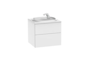 Zestaw łazienkowy Unik z 2 szufladami Roca Beyond  60x52,5 cm (szafka + umywalka), Biały połysk A851356806