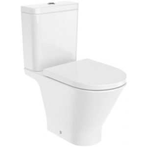 Miska WC Round o/podwójny do kompaktu Rimless Roca Gap 65,5x37 cm biały A3420N8000