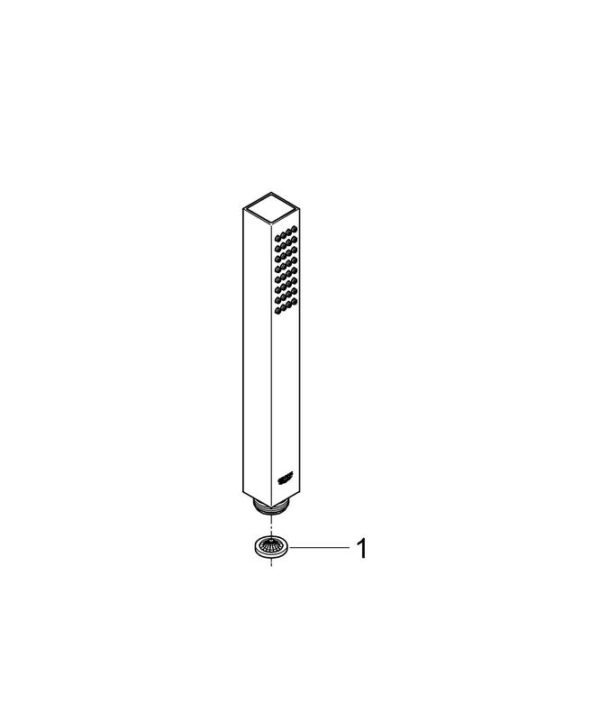 Zdjęcie Jednostrumieniowy prysznic ręczny hard graphite 27888A00 Grohe Euphoria Cube + Stick