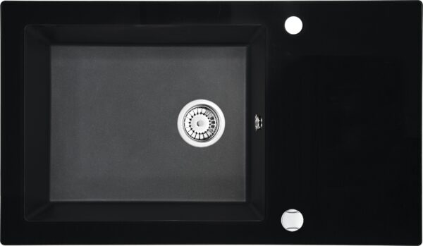 Zdjęcie Zlewozmywak szklano-granitowy 1-komorowy z ociekaczem ZSC_GX2C Deante Capella