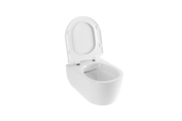 Zdjęcie Miska WC wisząca bez kołnierza z deską wolnoopadającą biała Excellent Doto Pure 48,5×36,5 biały CEEX.1404.485.WH