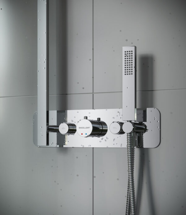 Zdjęcie Zestaw prysznicowy podtynkowy Excellent Rain Krotos termostatyczny Chrom AREX.8081CR