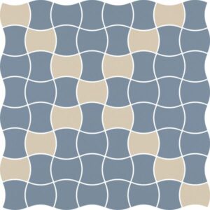 Mozaika prasowana Paradyż Modernizm Blue K.3,6x4,4 MIx 30,86x30,86 cm