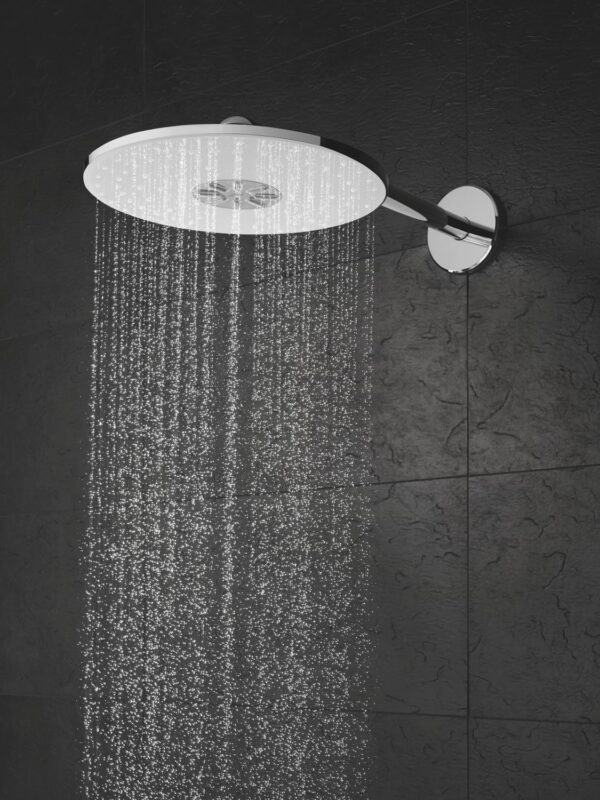 Zdjęcie Deszczownica, 2 strumienie, z ramieniem prysznicowym brushed hard graphite 26475AL0 Grohe Rainshower SmartAvtive 310