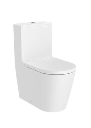 Miska WC do kompaktu Rimless Roca Inspira Round 37,5x64,5 cm biały matowy A342526620