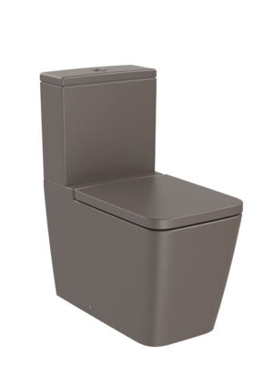 Miska WC do kompaktu Rimless o/podwójny Roca Inspira Square 37,5x64,5 cm cafe A342536660