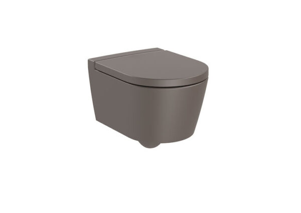 Zdjęcie Miska WC wisząca Roca Inspira Round Rimless Compacto 37×48 cm cafe A346528660