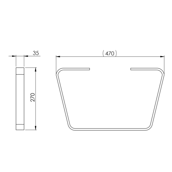Zdjęcie Nogi metalowe trapezowe Elita Moody chrom H-270 2 szt. 167562