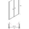 Zdjęcie Drzwi prysznicowe przejrzyste szkło Besco Sinco 90×195 cm DS-90