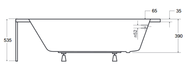 Zdjęcie Obudowa do wanny prostokątna Besco Aria 160×70 cm biały OAP-160-UNI