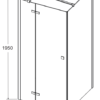 Zdjęcie Kabina prostokątna przejrzyste szkło lewa Besco Pixa 120x80x195 cm PPL-128-195C
