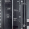 Zdjęcie Drzwi prysznicowe przejrzyste szkło lewe Besco Viva 100×195 cm DVL-100-195C