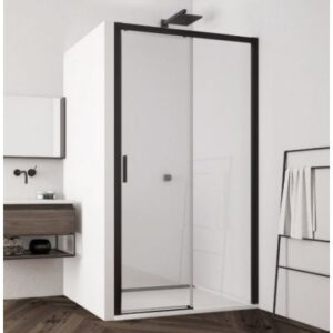 Drzwi prysznicowe SanSwiss Top-Line S 120x200 cm prawe czarny mat/szkło przezroczyste TLS2D1200607
