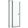 Zdjęcie Drzwi prysznicowe z pole stałym Roca Capital 90×195 cm czarny mat/szkło przezroczyste MaxiClean AM4609016M