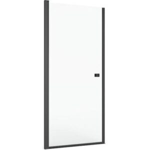 Drzwi prysznicowe wnękowe Roca Capital 80x195 cm czarny mat/szkło przezroczyste MaxiClean AM4708016M