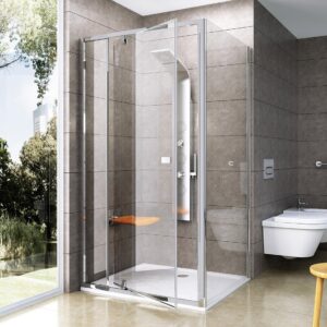 Drzwi prysznicowe Ravak Pivot PDOP2 połysk+transparent 110 cm 03GD0C00Z1