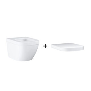 GROHE Euro Ceramic - miska WC wisząca krótka biała 39206000 + 39330001 .