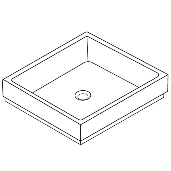 Zdjęcie Zestaw GROHE Cube Ceramic – umywalka nablatowa 3948100H + GROHE Lineare – 2-otworowa bateria umywalkowa Chrom 23444001