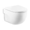 Zdjęcie Miska WC podwieszana Roca Meridian Rimless Compacto 48×36 cm biały 	A346244000 + Deska WC Compacto wolnoopadająca SUPRALIT Roca Meridian biały A8012AC00B