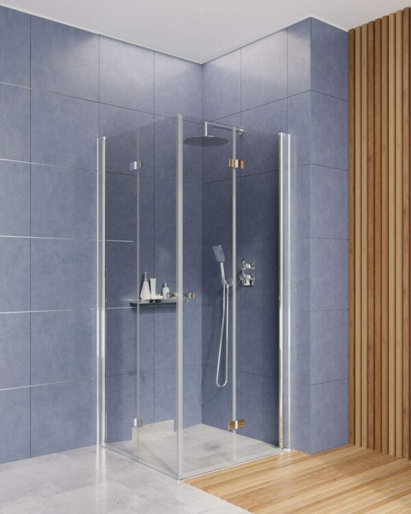 Zdjęcie Drzwi Prysznicowe 90 cm – składane z powłoką szkło totalwhite KTSX041P Deante Kerria Plus