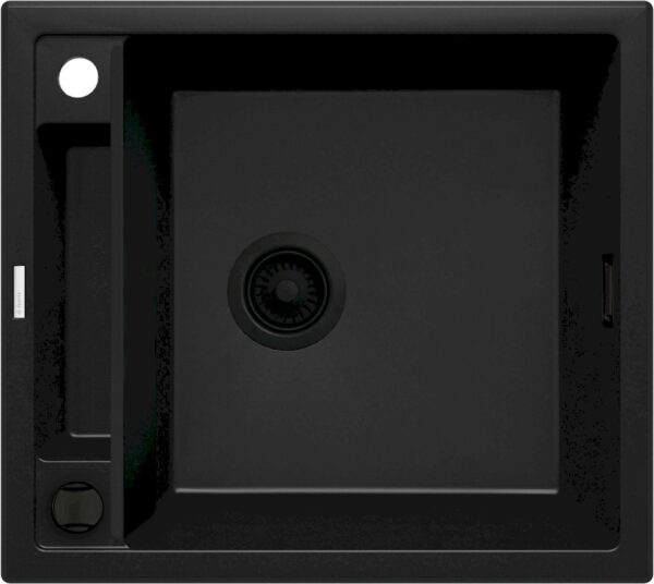 Zdjęcie Zlewozmywak granitowy nero granit 1 560X500X219, 3,5″ + osprzęt space saver NERO ZRM_N103 Deante Magnetic