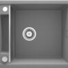Zdjęcie Zlewozmywak granitowy szary 1 560X500X219, 3,5″ + osprzęt space saver ZRM_S103 Deante Magnetic