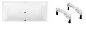 Zestaw - Wanna akrylowa prostokątna Villeroy&Boch Targa Style 180x80 cm biały UBA180FRA2V-01 + nóżki plastikowe U99740000