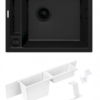 Zdjęcie Zlewozmywak granitowy nero granit 1 560X500X219, 3,5″ + osprzęt space saver NERO ZRM_N103 + Zestaw akcesoriów do zlewozmywaka ZZMKA11O Deante Magnetic