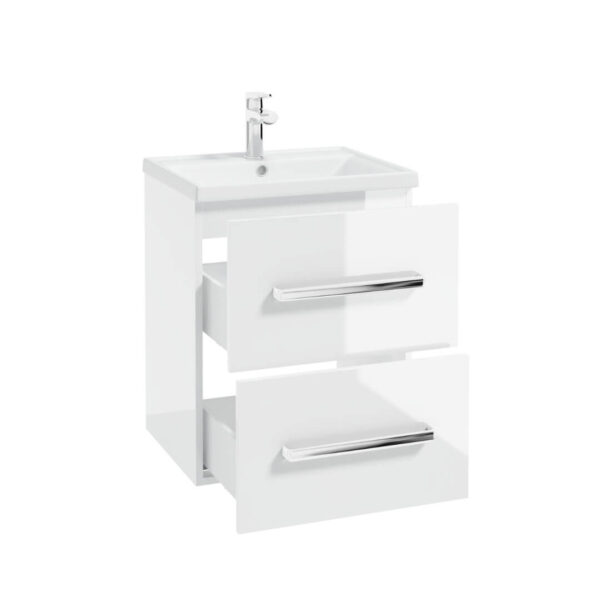 Zdjęcie Zestaw łazienkowy szafka+umywalka 60×50 cm Defra NAS Loreto biały 001-Z-05008+2420