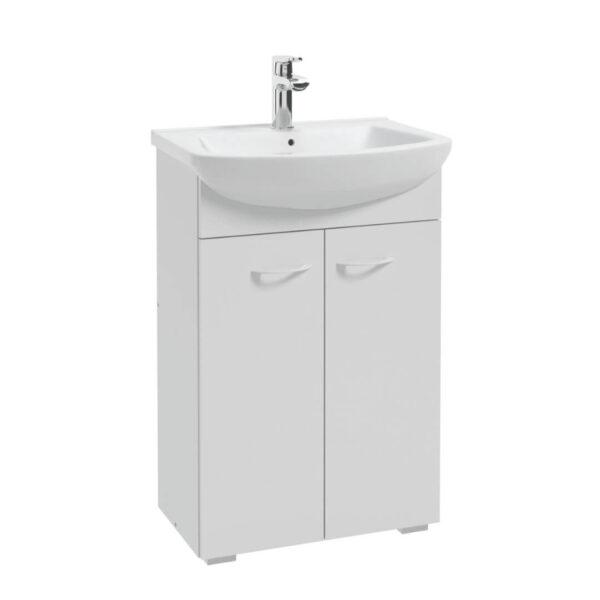 Zdjęcie Zestaw łazienkowy szafka+umywalka 79×52 cm Defra NAS Pik biały laminat 095-D-05501+1561