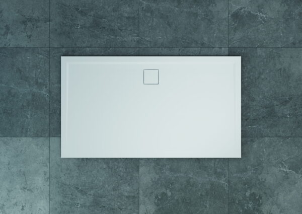 Zdjęcie Brodzik konglomeratowy prostokątny 90×160 cm Sanswiss Livada biały W20AL09016004