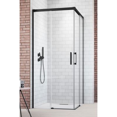 Drzwi prysznicowe 100 cm prawe Radaway Idea Black KDD czarny mat/szkło przezroczyste 3870625401R@^