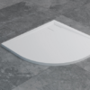 Zdjęcie Brodzik konglomeratowy półokrągły 80×80 cm Sanswiss Livada biały W20R5508004