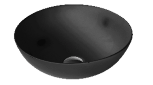 Umywalka ceramiczna nablatowa 02, 400x400x135 mm czarny mat 1344MB Emporia Forlan