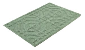 Kleine Wolke Mosaic - Recyklingowany Dywan kąpielowy zielony 50 x 60 cm Eco Care 9167685433