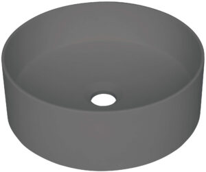 Umywalka okrągła granitowa nablatowa 36x36 cm antracyt metalik CQS_TU4S Deante Silia