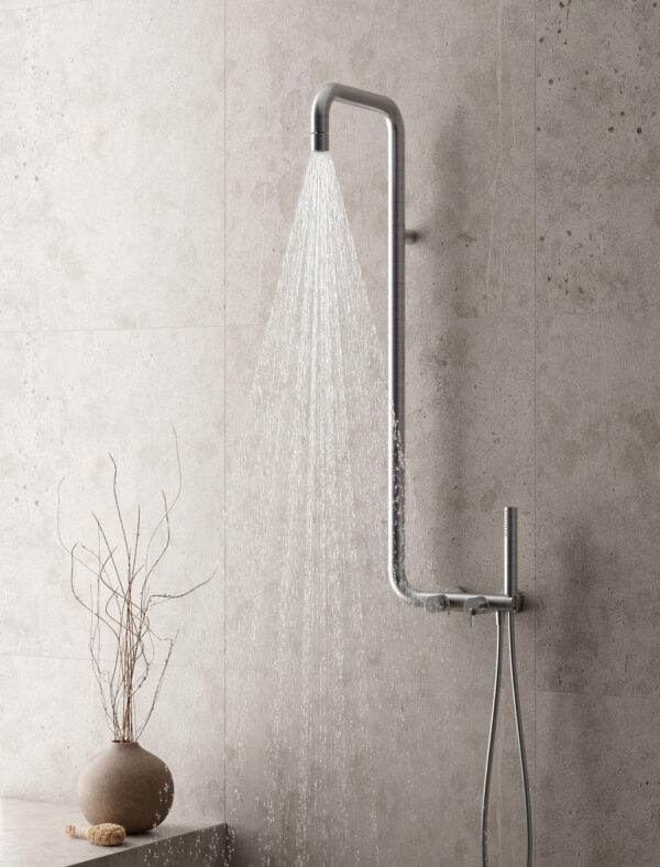Zdjęcie Zestaw prysznicowy podtynkowy z główką prysznicową nero NQS_N9XK Deante Silia