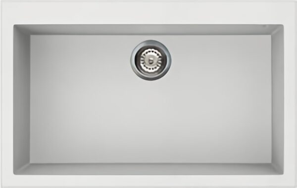 Zdjęcie Zlewozmywak 1- komorowy, kompozyt wpuszczany w blat SMEG Quadra biały VZ79B