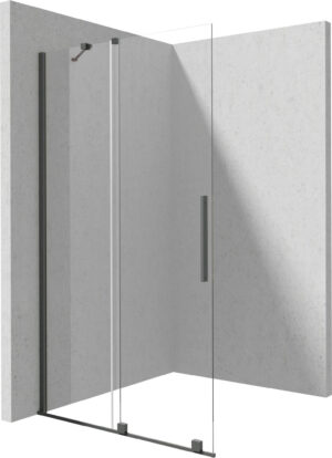 Ścianka prysznicowa walk-in – przesuwna 120x195 cm titanium KTJ_D32R Deante Prizma