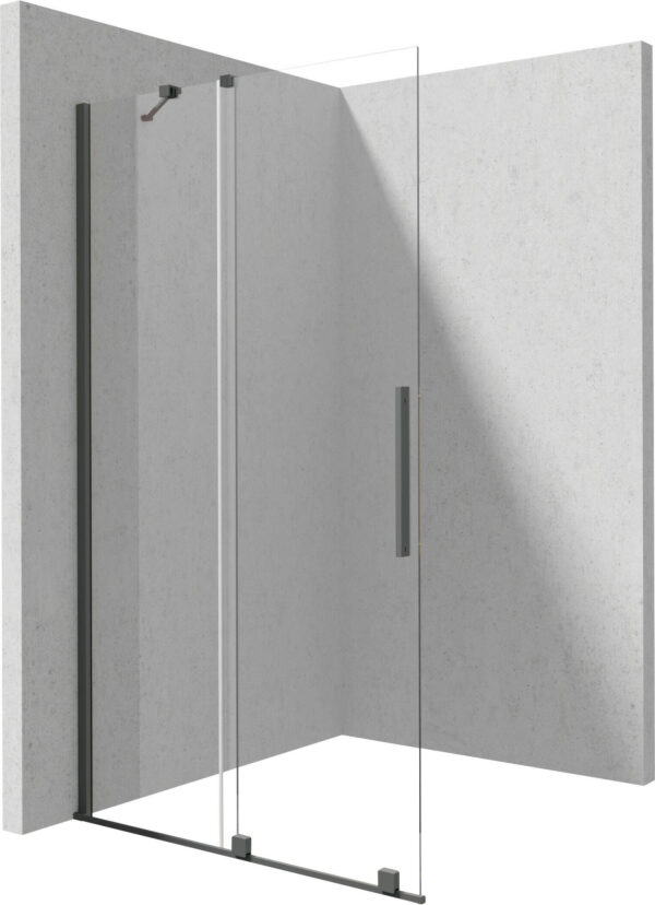 Zdjęcie Ścianka prysznicowa walk-in – przesuwna 120×195 cm titanium KTJ_D32R Deante Prizma