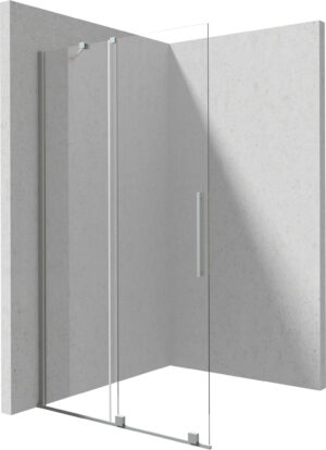 Ścianka prysznicowa walk-in – przesuwna 120x195 cm stal szczotkowana KTJ_F32R Deante Prizma
